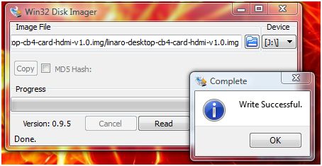 Win32DiskImager0.9.5InstallLinaro03