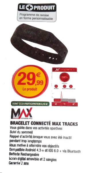 Bracelet connecté MAX TRACKS 01
